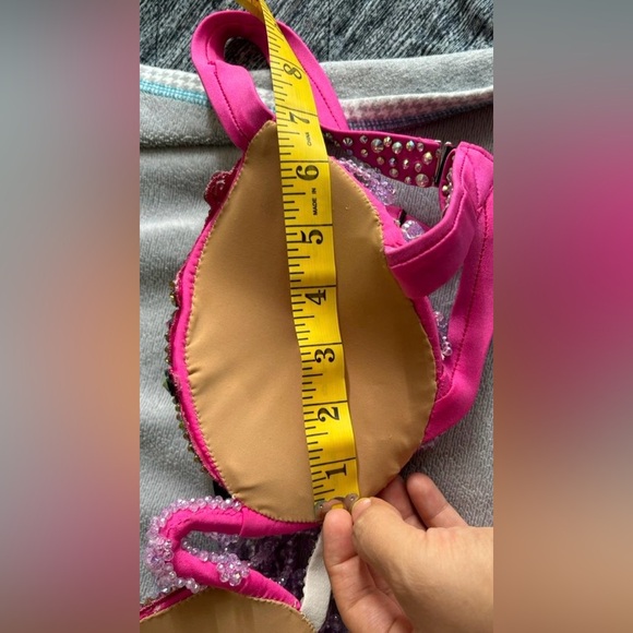 Vibrant Pink Belly Dance Costume - Picture 6 of 7